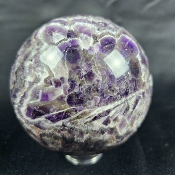 Chevron Amethyst Sphere - Picture 2 of 5